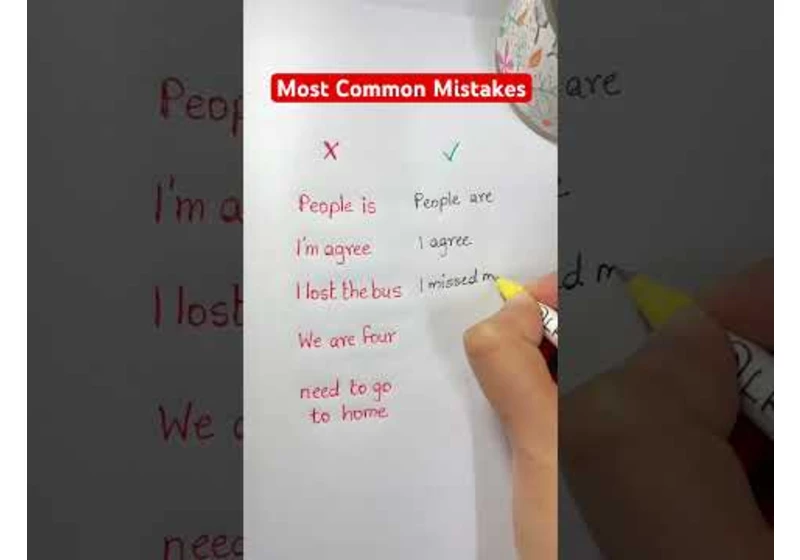 Most Common Mistakes in English