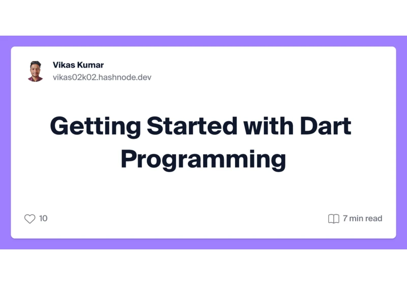 Getting Started with Dart Programming