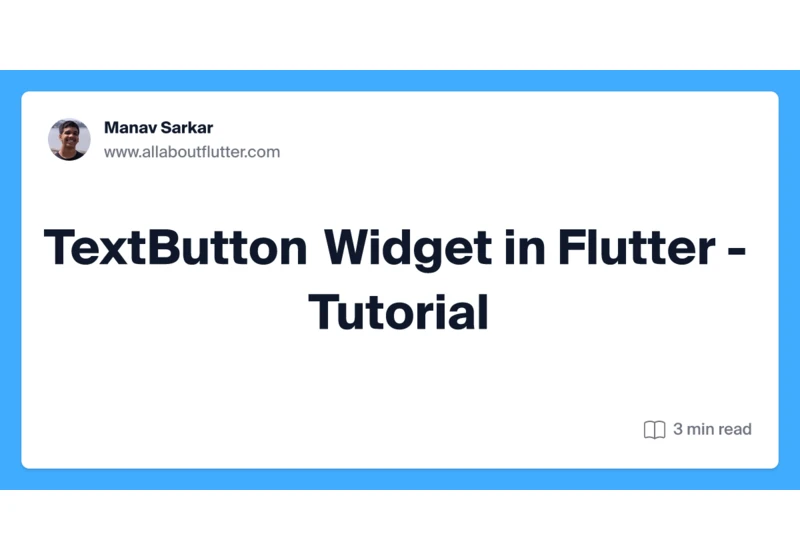 TextButton Widget in Flutter - Tutorial