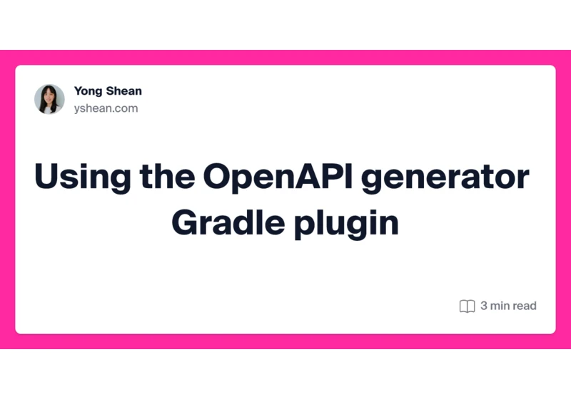 Using the OpenAPI generator Gradle plugin