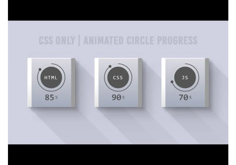 Animated Circular Progress Bar Using Html CSS Only