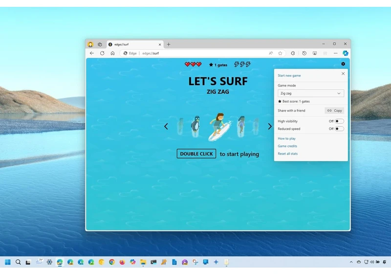  How to take a quick break with the Surf game on Microsoft Edge 