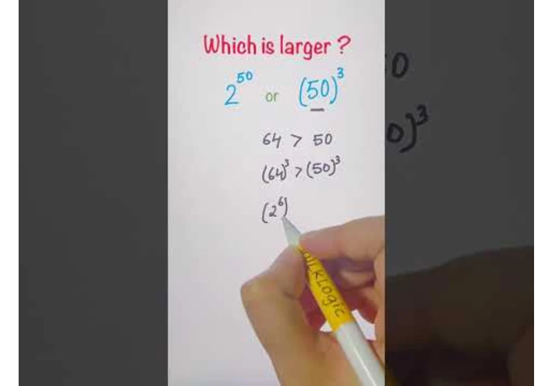 Which is larger? Math Test