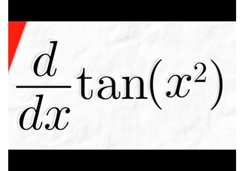 Derivative of tan(x^2) with Chain Rule | Calculus 1 Exercises