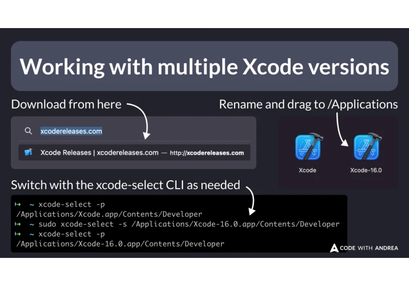 Working with Multiple Xcode Versions