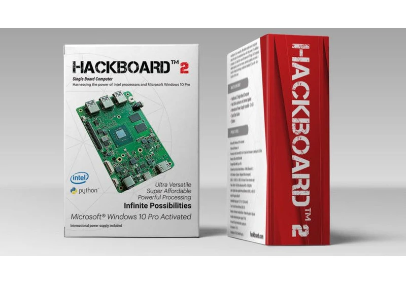  Hackboard 2 Celeron N4020 Windows 11 SBC Launches at $199 