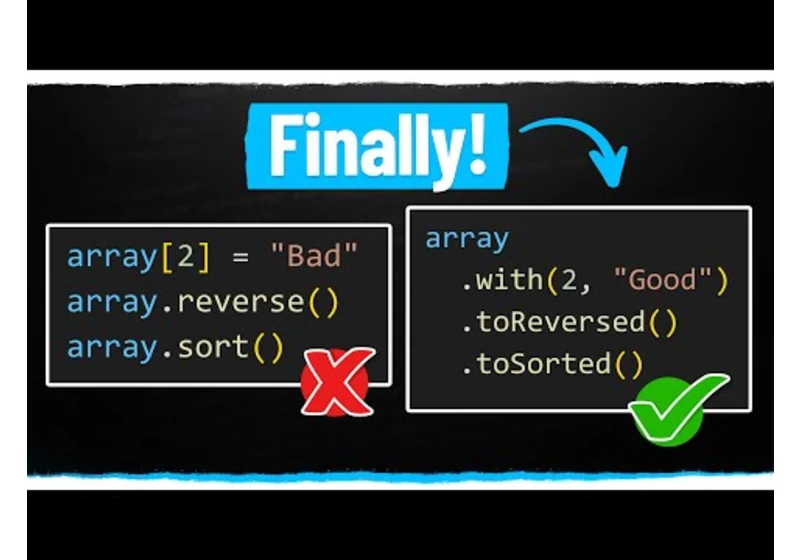 I Waited 15 Years For These New Array Methods