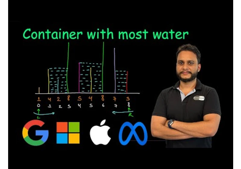 Container with most water | Leetcode #11