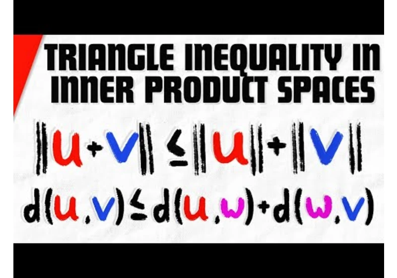 Triangle Inequalities in Inner Product Spaces | Linear Algebra