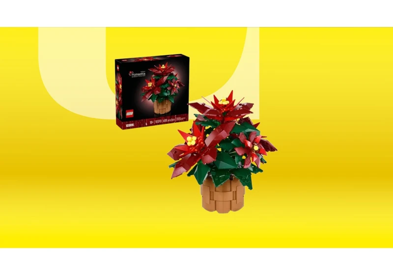 Your Holiday Decor Isn't Complete Until You've Assembled This Lego Poinsettia, Now 30% Off