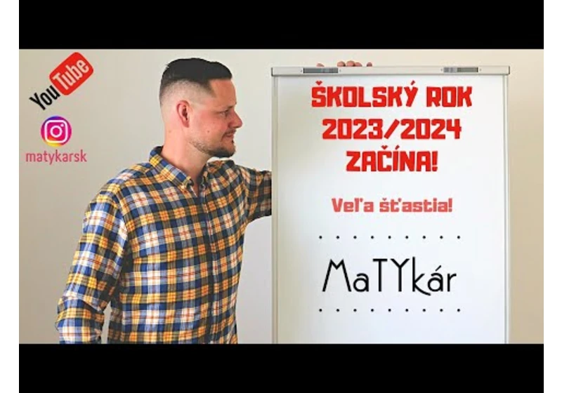 ŠKOLSKÝ ROK 2023/2024 ZAČÍNA!