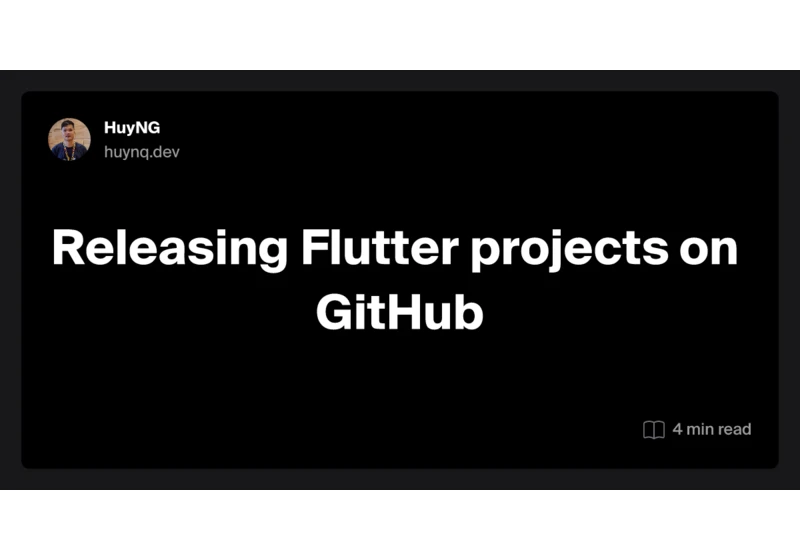 Releasing Flutter projects on GitHub