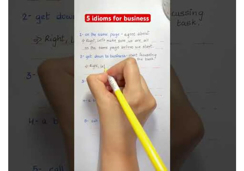 5 idioms for business