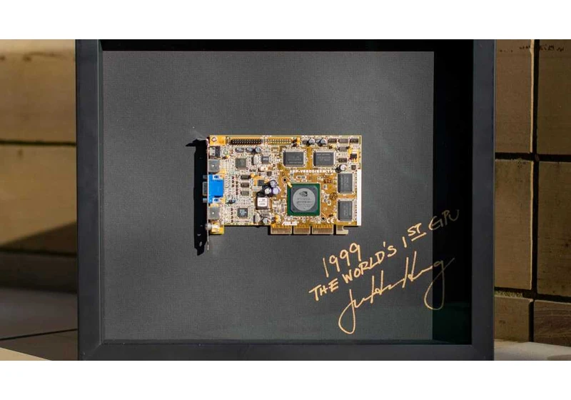 Nvidia is giving away classic GPUs, framed and signed by the CEO