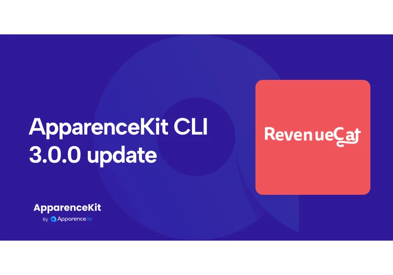 ApparenceKit CLI 3.0.0 release note: RevenueCat, Anonymous authentication and more