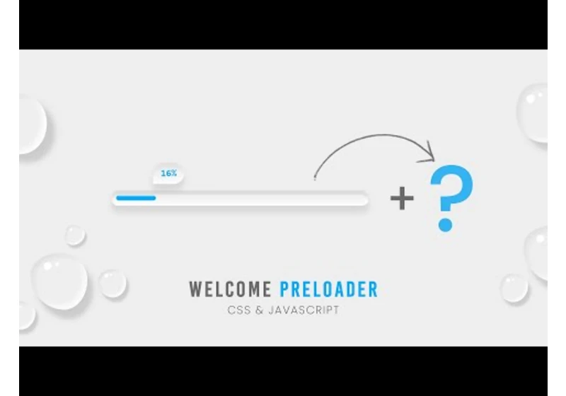 How to Make Welcome Screen Preloader | CSS & Javascript