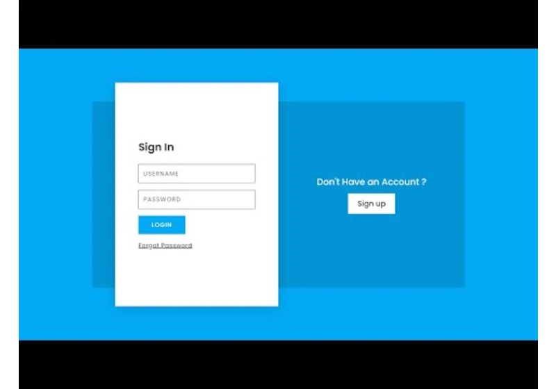 Animated Login & Registration Form using HTML CSS & JavaScript