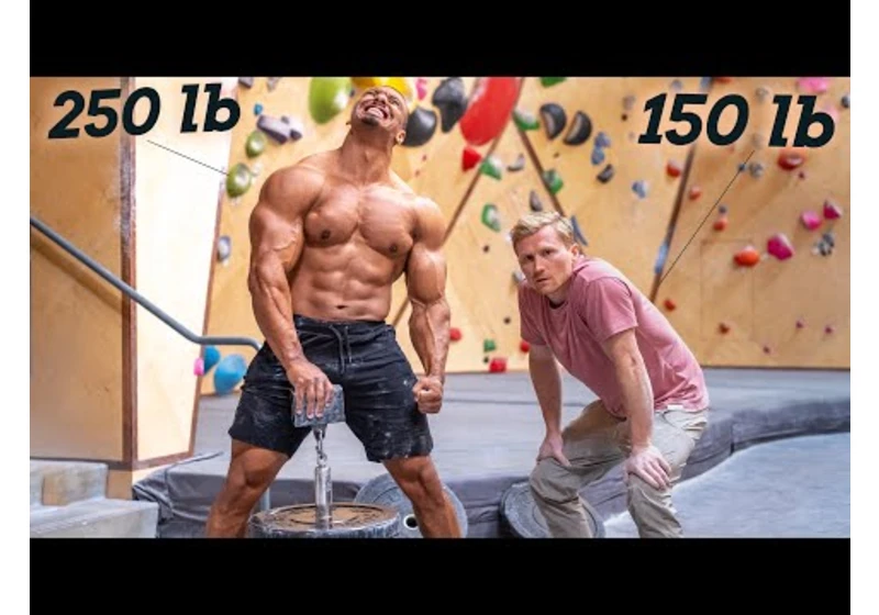 Powerlifter  VS  Rock Climber  -  Who has stronger grip?