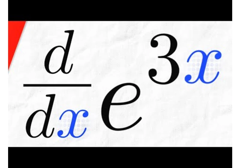 Derivative of e^3x | Calculus 1 Exercises