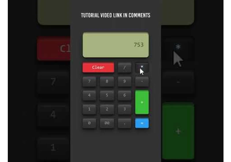 How to Make Calculator using Html CSS and Javascript #shorts