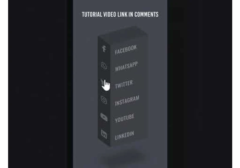 CSS 3D Isometric Social Media Menu Hover Effects #shorts