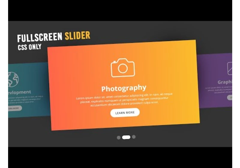 How to Create a Fullscreen Website Slider with Pure CSS