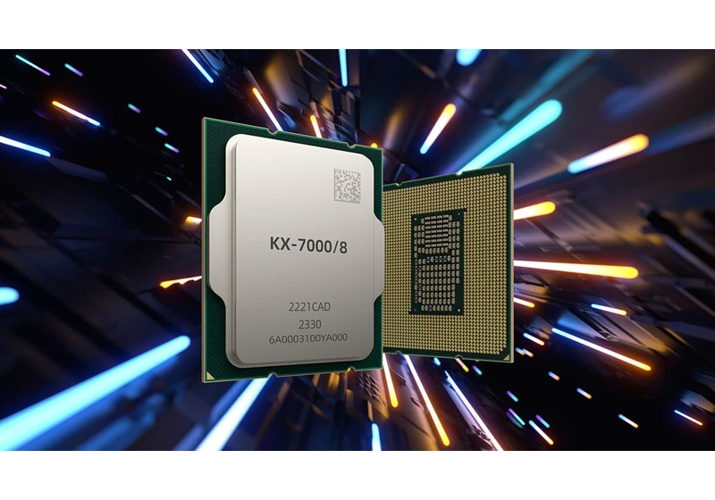  Chinese x86 eight-core Zhaoxin KX-7000 CPU lags behind AMD and Intel 