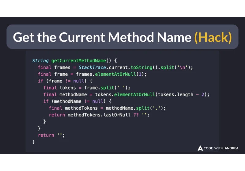 Get the current method name from the Stack Trace (Hack)