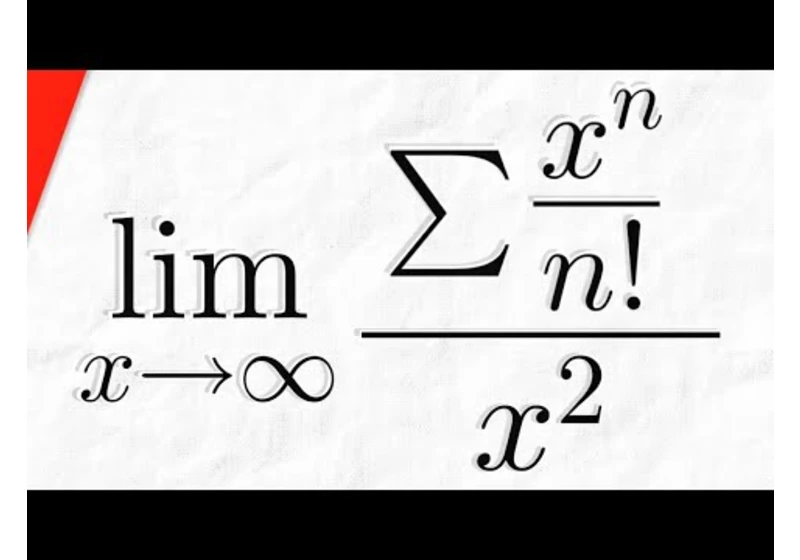 Limit of e^x/x^2 as x goes to Infinity with Series | Calculus 2 Exercises