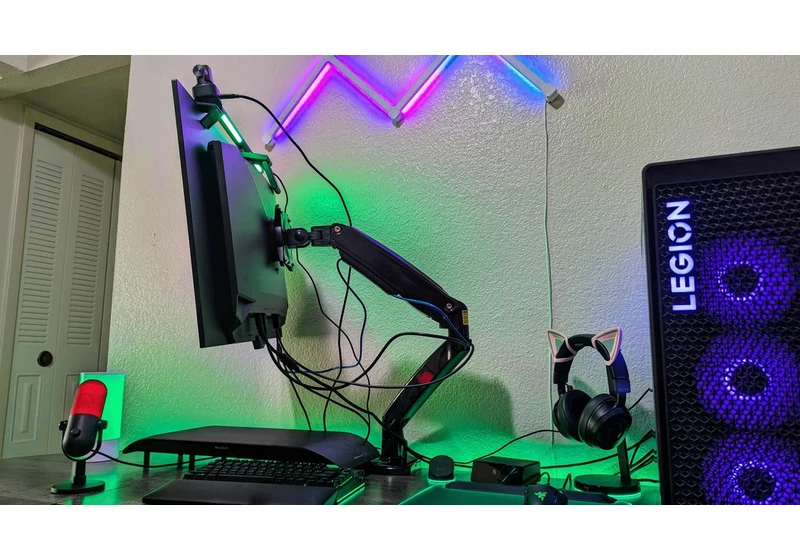  Solid and practical, I trust this monitor arm to support my $1,300 gaming monitor and free up desk space 