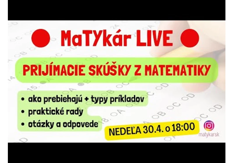 🔴 LIVESTREAM - PRIJÍMAČKY 2023 | rady, tipy, otázky a odpovede