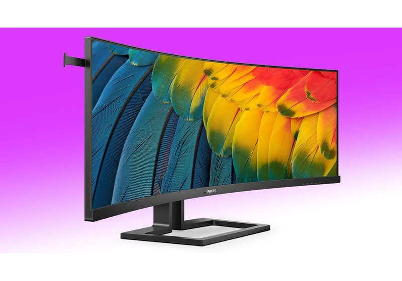  New Philips 44.5-inch Double-QHD Curved Monitor Comes With Pop-Up Webcam 