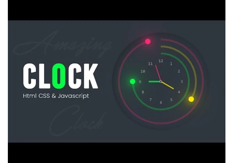 Working Analog Clock using Html CSS SVG | JavaScript Clock