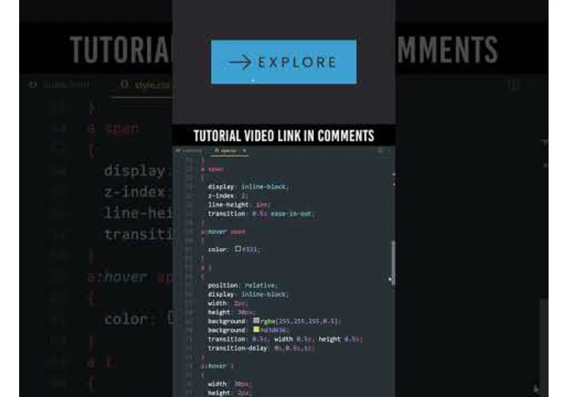 CSS Animated Explore Button Hover Effects | Html CSS Only #shorts