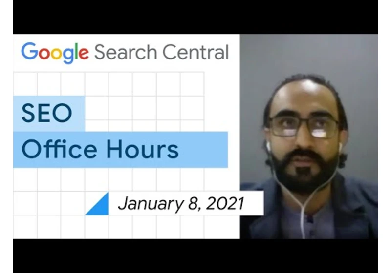 English Google SEO office-hours from January 8, 2021