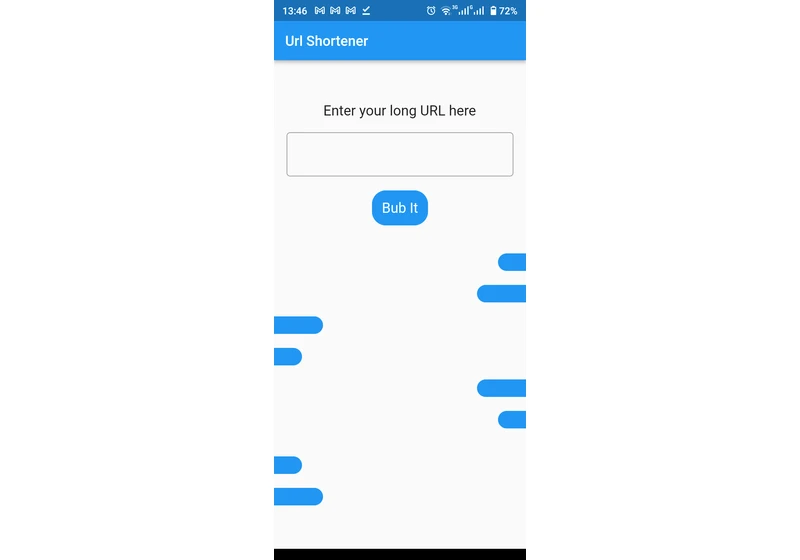 Url shortener app with flutter