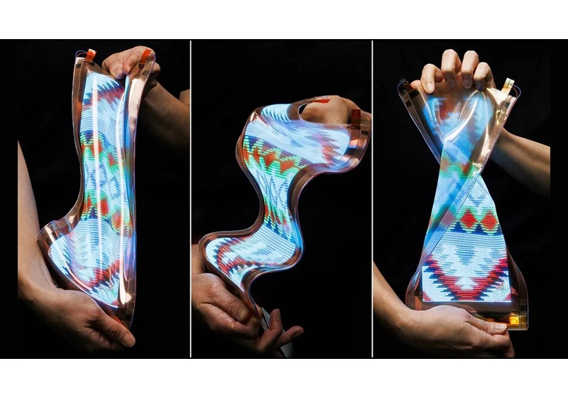  LG made a stretchable screen that can twist and bend to fit on clothing 