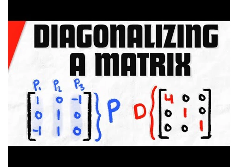 Diagonalizing Matrices and Diagonalizability | Linear Algebra