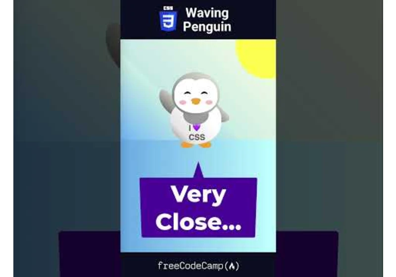 Waving Penguin in HTML and CSS