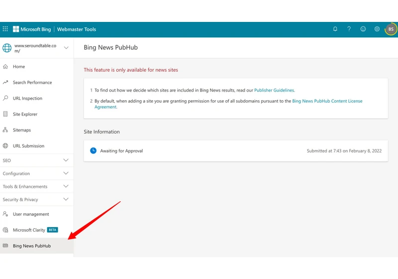 Bing News PubHub moves to Bing Webmaster Tools