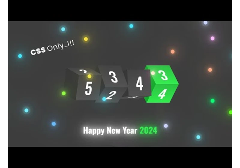 Happy New Year Animation Effects | 2024 html CSS Only