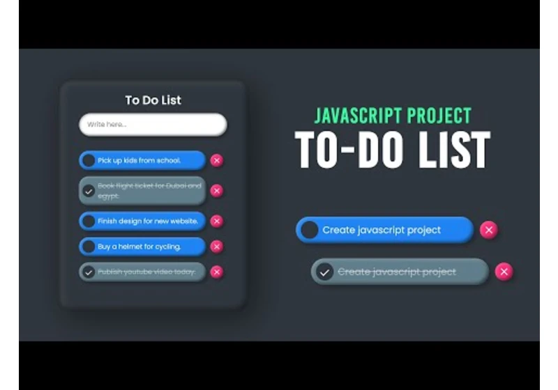 How To Create a To Do List App in Html CSS & JS | Javascript Project