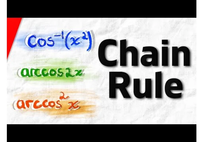 Derivative of arccos(x^2), arccos^2(x), and arccos(2x) with Chain Rule  | Calculus 1 Exercises