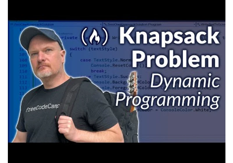 Dynamic Programming – 0/1 Knapsack Problem Tutorial