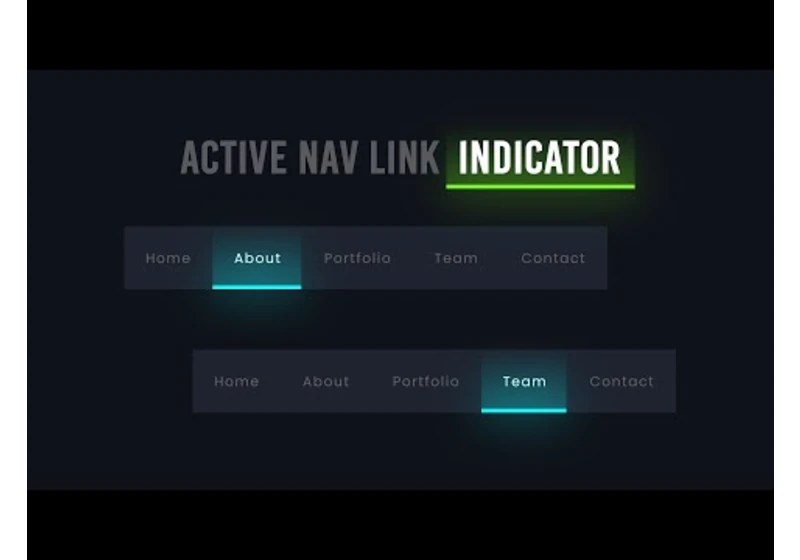 Active Nav Link indicator With Javascript