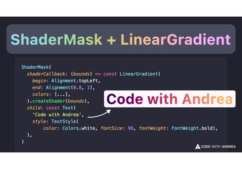 Stylish Text with ShaderMask and LinearGradient