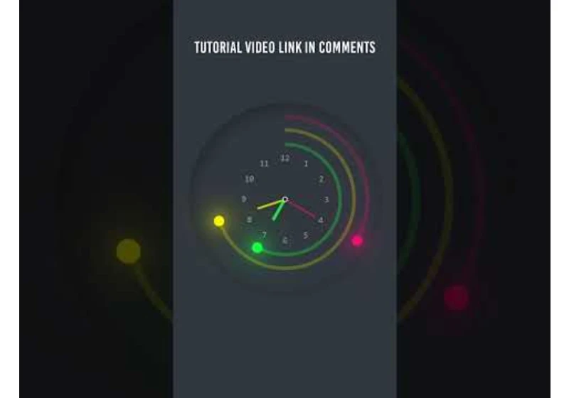 Working Analog Clock using Html CSS SVG | JavaScript Clock #shorts