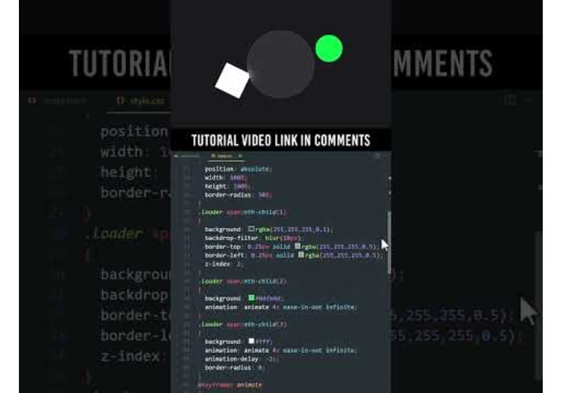 Creative CSS Animation Effects | Glassmorphism  #shorts