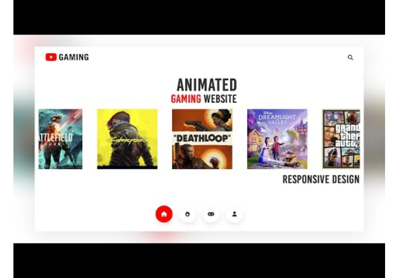 Animated Gaming Website using Html & CSS Only