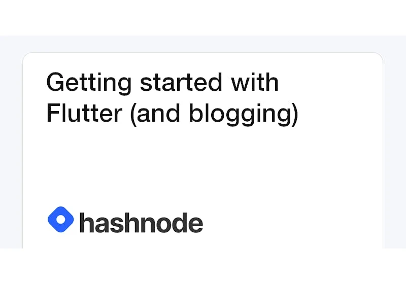 Getting started with Flutter (and blogging)